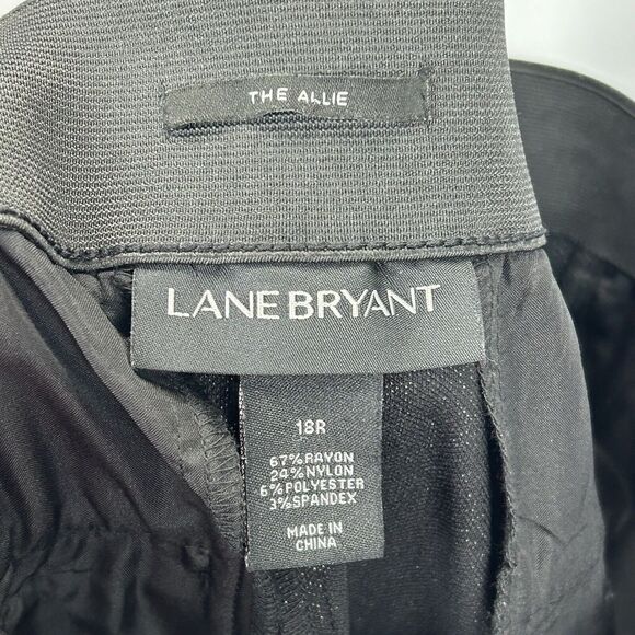 Lane Bryant Allie Boot Sparkle Pants 18 Regular Black Shimmer Stretch Holiday - Picture 8 of 11